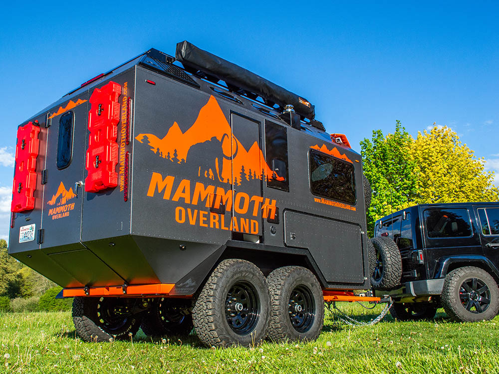 overlanding trailer, camping trailer, off-road trailer, military trailer, high-clearance trailer, bulletproof trailer, heatproof trailer, trailer, pop-up trailer, Mammoth Overland, Tall Boy Trailer, TL trailer, glamping,