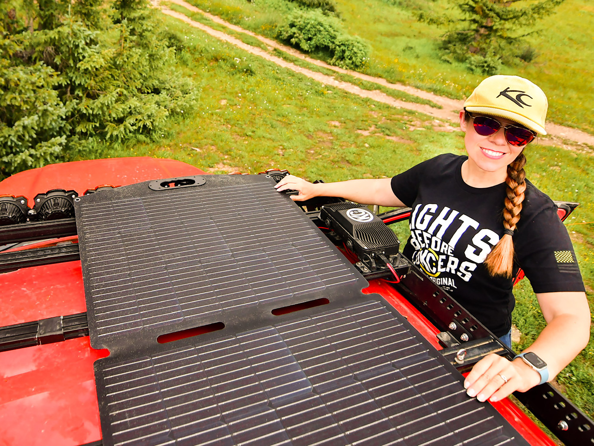 Kc hilites debuts solar charge hub panel overland expo