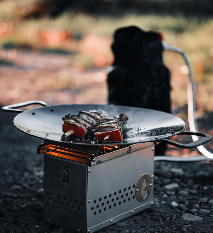 Cooking up a storm on the Lavabox portable campfire