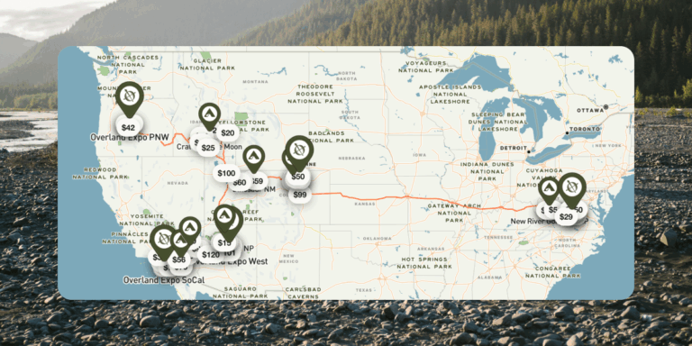Hipcamp Overland Expo Debut Adventure Route Overland Expo US OE MAP 768x384 