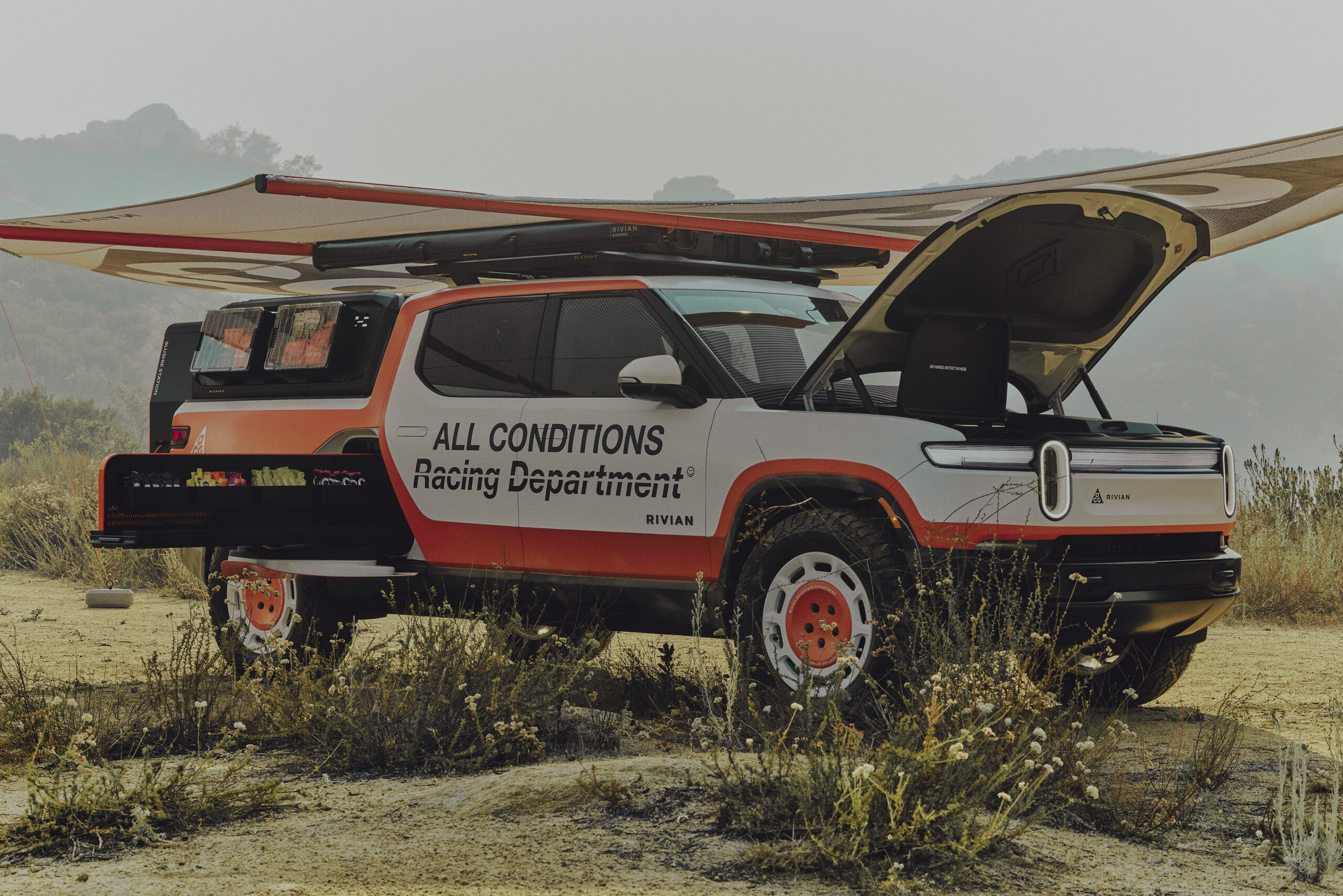The Most Unexpected Overland Build of the Year? A Rivian R1T Trail Aid Station with a Slushie Machine