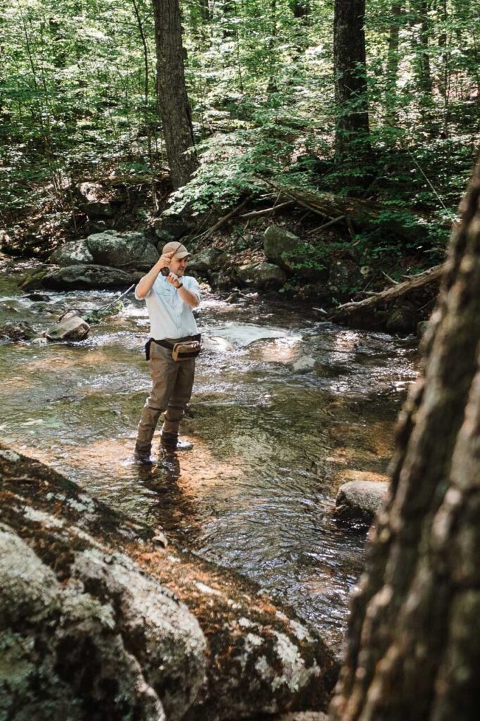 Fly fishing Blue Ridge Mountains of Virginia